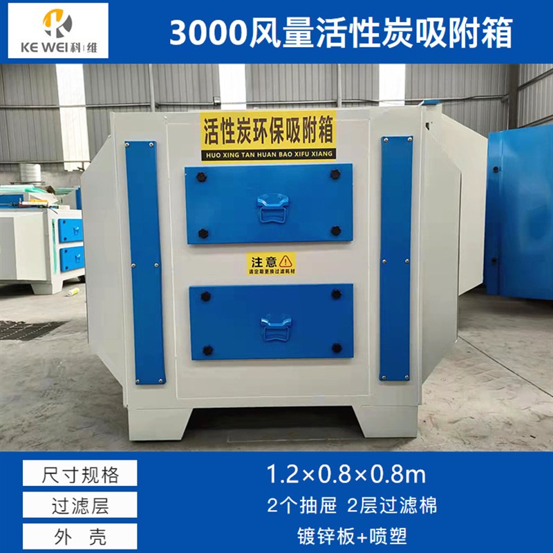 活性炭吸附环保箱喷漆房工业漆雾干式过滤器二P级废气处理净化设