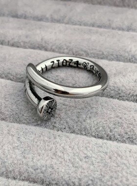 潮酷永恒对戒十字架戒指复古男女尾戒嘻哈原创痞帅高级Y感轻奢指