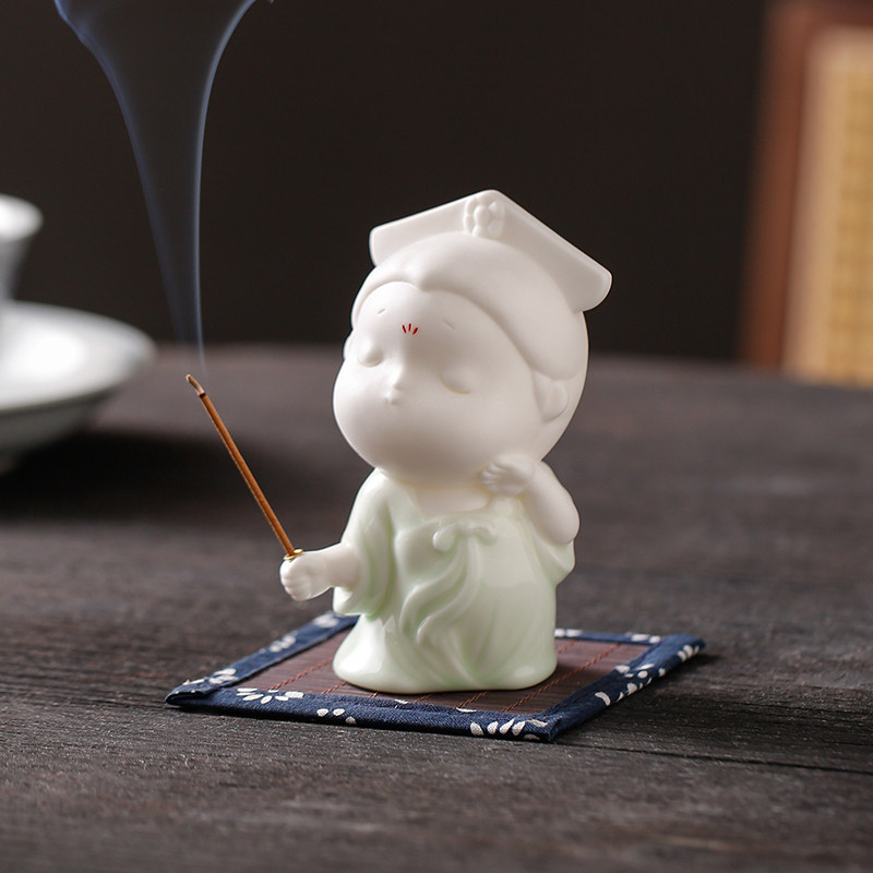 创意白瓷小宫鹅陶瓷香插香炉薰炉香座摆件家用玄关桌面香器装饰品,畜牧/养殖物资,畜牧/养殖器械,淘宝优惠券,粉丝福利购,淘宝优惠卷