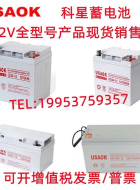 科星USAOK蓄电池 UD/12V24AH38AH65AH100AH120AH UPS/EPS消防应急