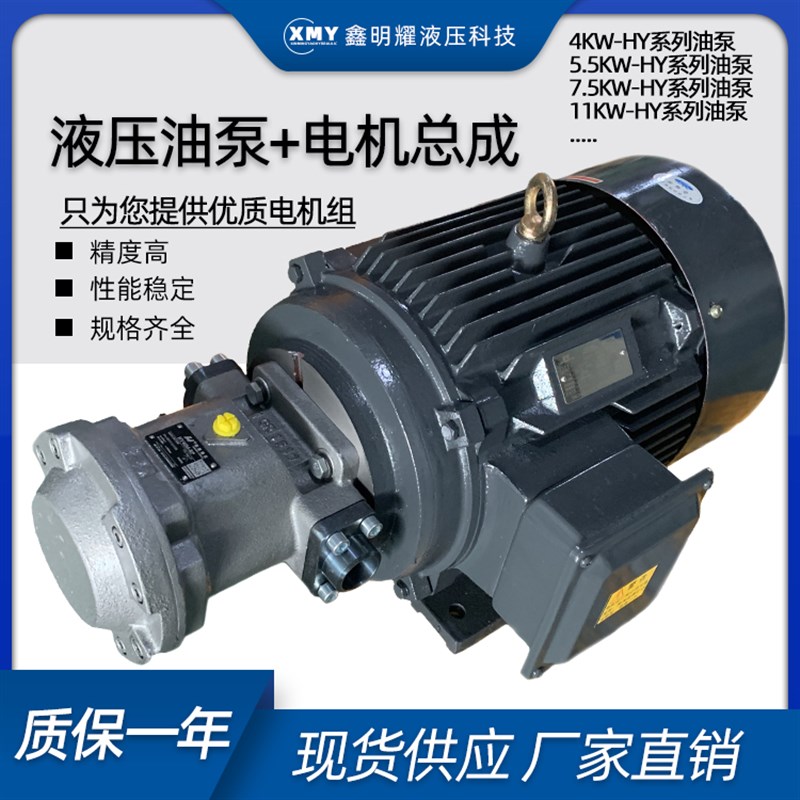 液压柱塞油泵电机组HY10+5.5KW液压泵总成内轴电机液压站配件系统
