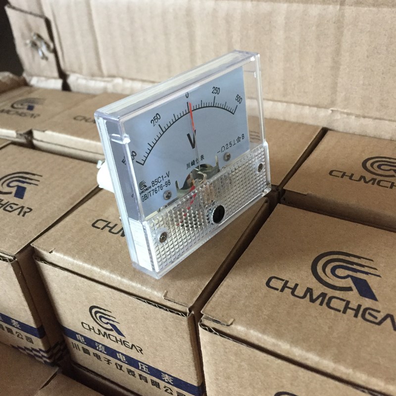 85C1面板式机械双向指针表直流正负电压表电流表电压测仪表500v
