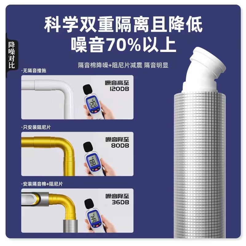 水管隔音棉家用卧室卫生间排水管道吸音棉超强消音阻尼片隔音神器