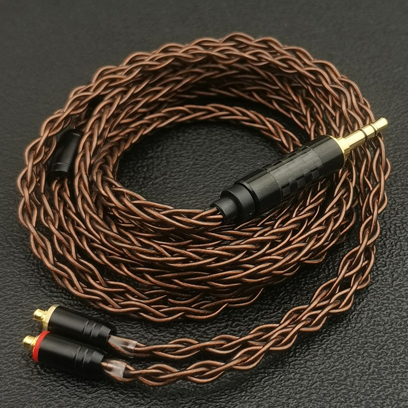 24股新款股镀银线mmcx接口八股单晶铜银se535耳机升级diy线材3.5