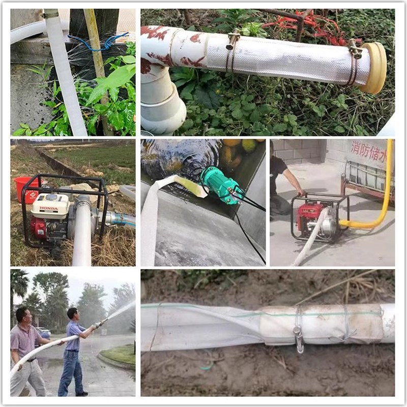 消防浇地软管有衬里高压帆布水管1寸-4寸农用水带消防水带加厚