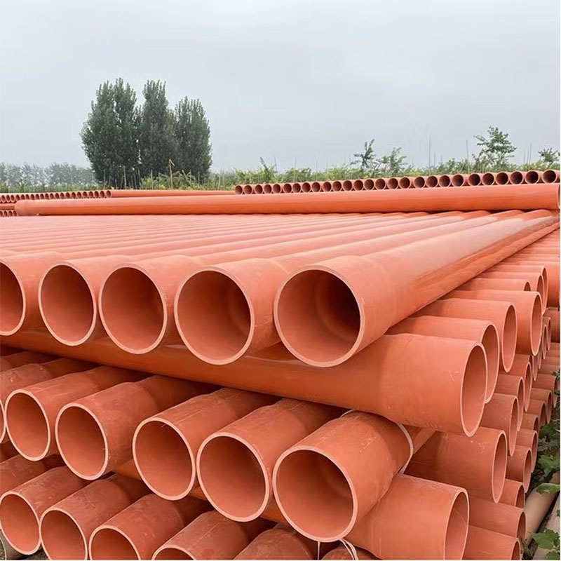 CPVC电力管110预埋高压电缆穿线保护管排管160红泥管200MPP直埋管