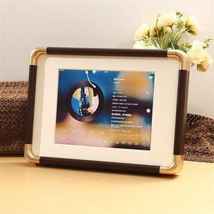 ipad改造电子时钟实木相框相册老平板手机改装带支架摆台相架画框