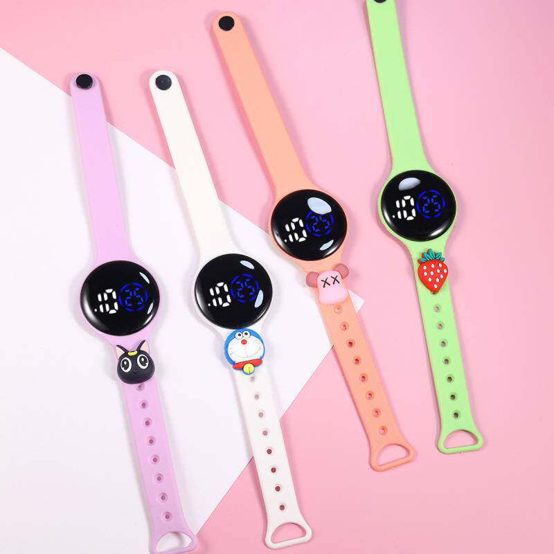 圆形公仔触控LED防水电子表