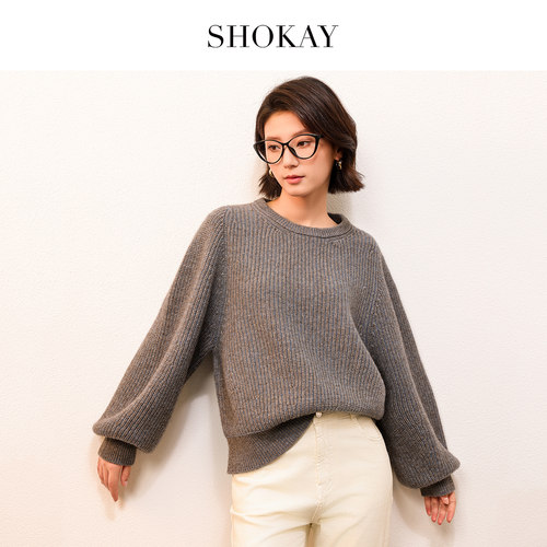 SHOKAY绣嘉【草原】灯笼袖套衫