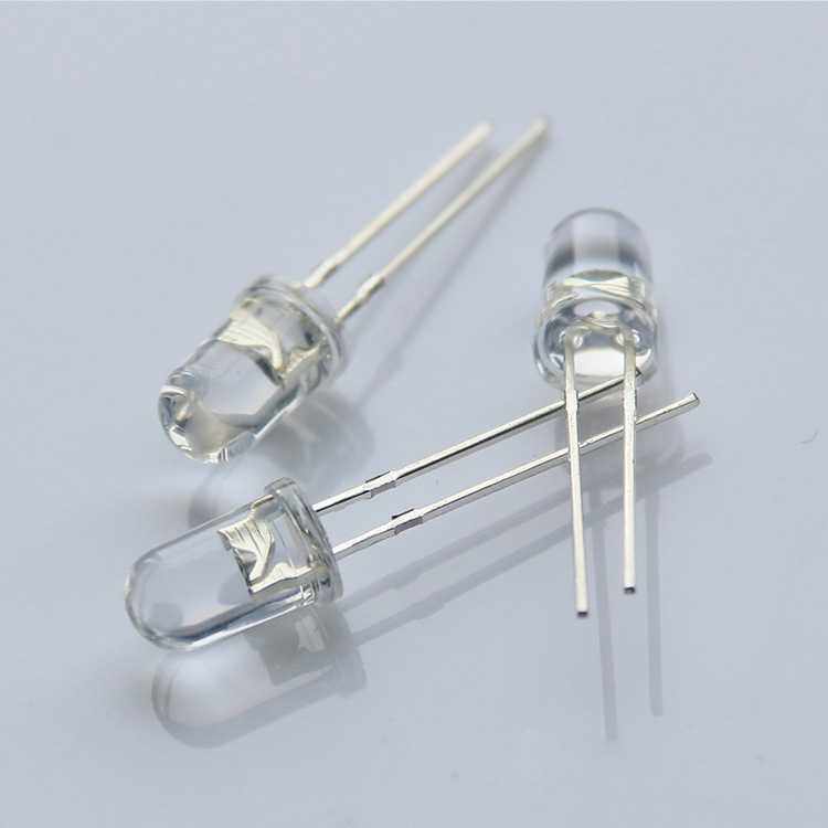 5MM磨砂蓝色雾状白散光灯 5MM圆头雾状蓝光长脚led发光二极管