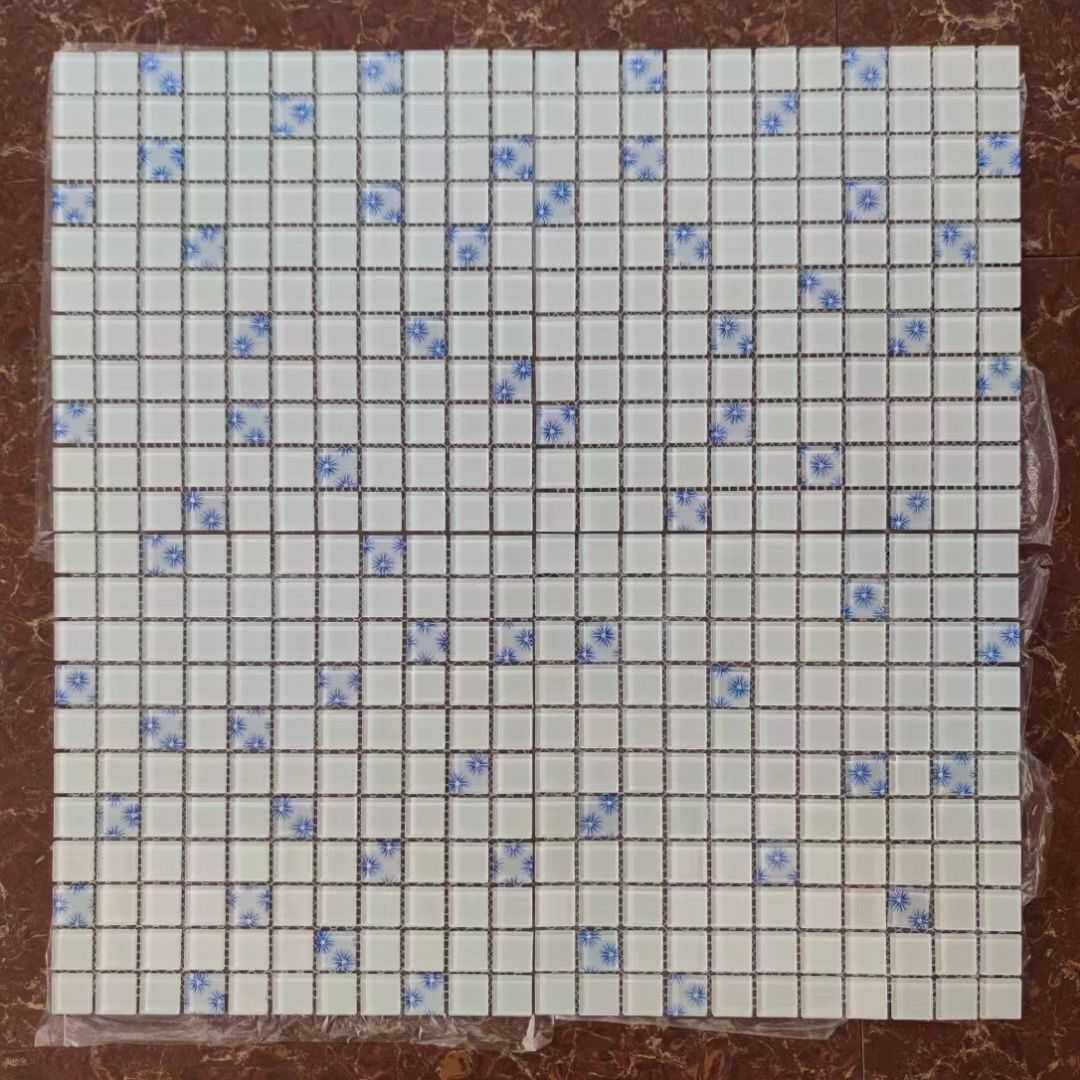 防滑水晶玻璃马赛克30x30泳池天花板鱼池外墙砖不包邮聚