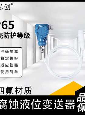YM-3204/ZRN702/HB873聚四氟液位变送器分体投入式防腐蚀水位计