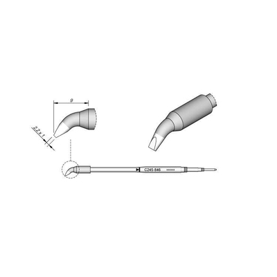 JBC原装通用型手柄专用C245烙铁头245-662 245-761凿型弯型烙铁头
