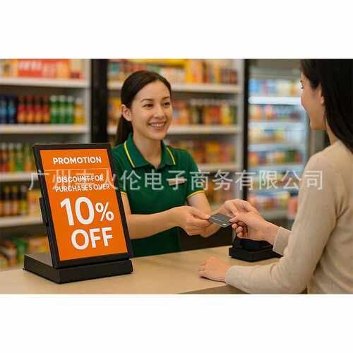 10.1寸电子价签智能货架标签lcd显示屏价格牌立式充电款电子价签