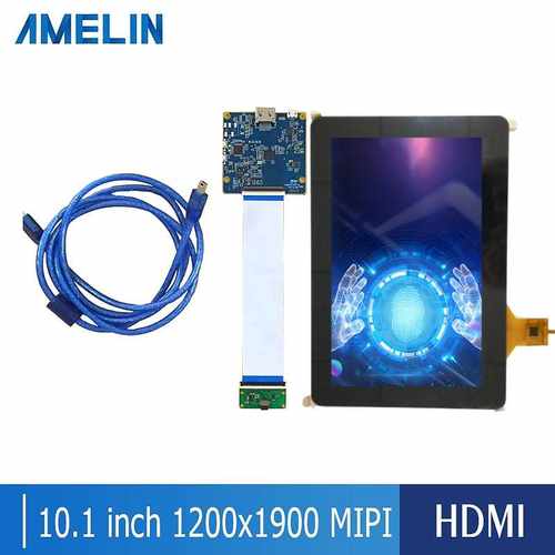 HDMI转接板带10.1寸电容触摸屏1200*1920 IPS型MIPI接口LCD显示屏