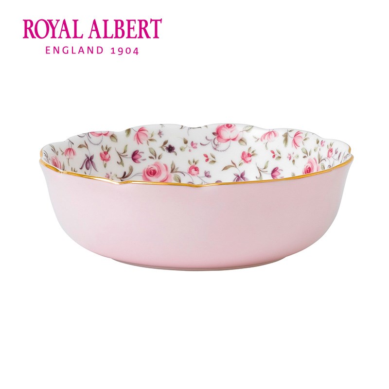 Royal Albert皇家阿尔伯特 玫瑰满花骨瓷餐碗Q冰淇淋碗 米饭碗单