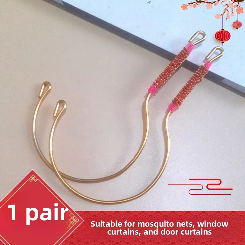 学生宿舍蚊帐钩金属p不锈钢铝镀铜复古简约挂钩卷帘门帘钩
