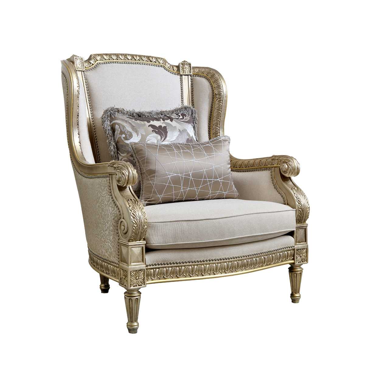 福溢家居 美式布艺沙发大户型时尚现代沙发组合实木雕花客厅家具