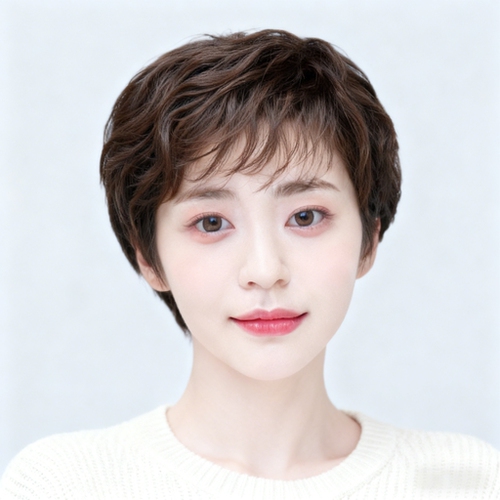 女士全头套自然透气短直发