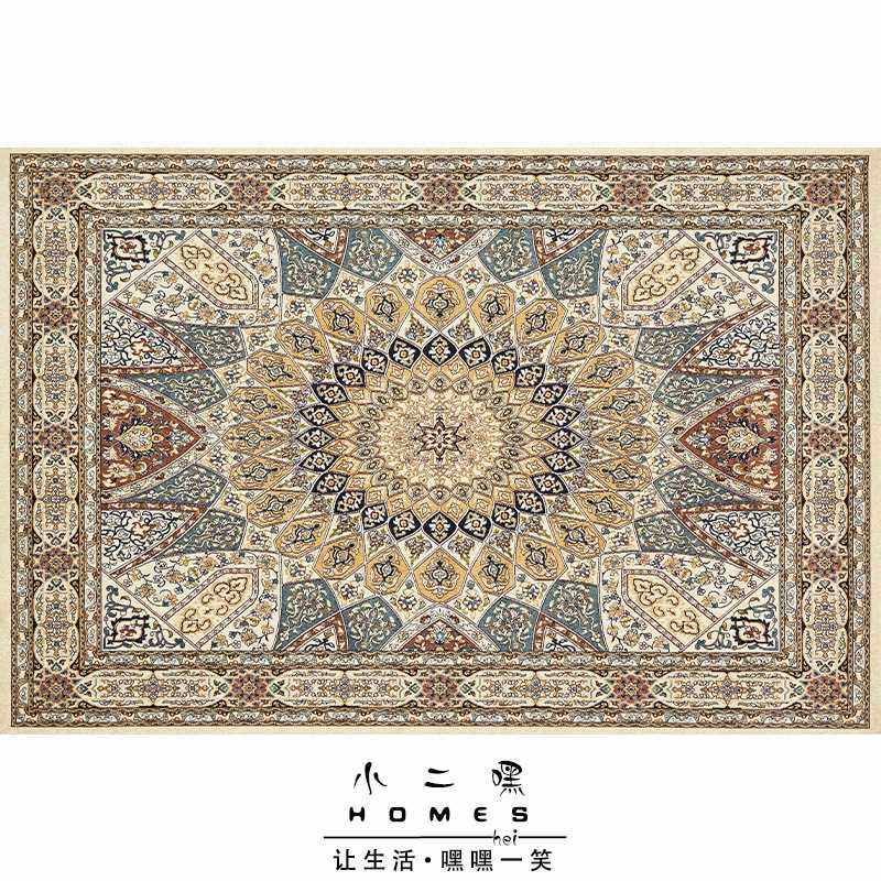 PK7J加厚仿羊绒地毯美式复古民族风客厅茶几毯摩洛哥卧室床边毯土