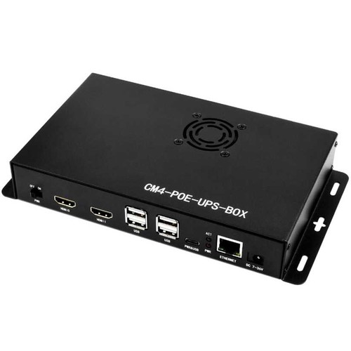 树莓派CM4 PoE UPS扩展板主机套餐双路HDTV千兆以太网四路USB 2.0