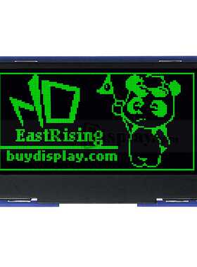 2.4寸绿色OLED显示屏配转接板/12864并串口显示模块/128x64点阵