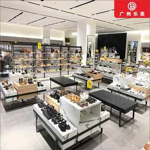 厂家专业定制皮鞋 柜台金属不锈钢展柜木质烤漆展示柜 包包服装