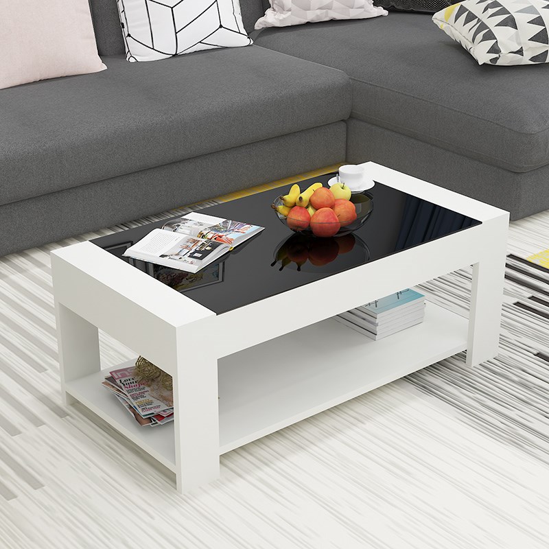 茶几简约客厅现代小户型钢化玻璃经济型非实木创意长方形简易桌子