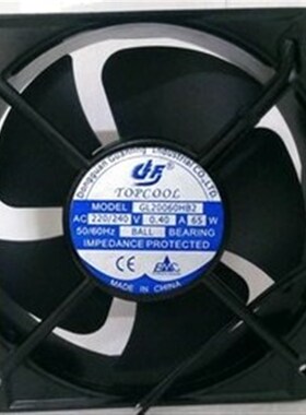 原装 GL20060HB2 20厘米金属外壳散热风扇20060 220V 0.40A 65W