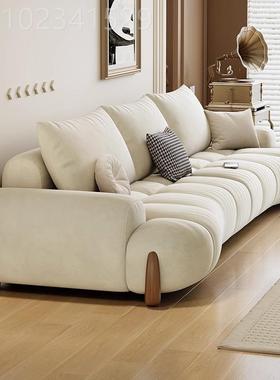 高级简约轻奢懒卜人可躺睡卡北乐3人以上型欧风小户奶油风沙XGD发