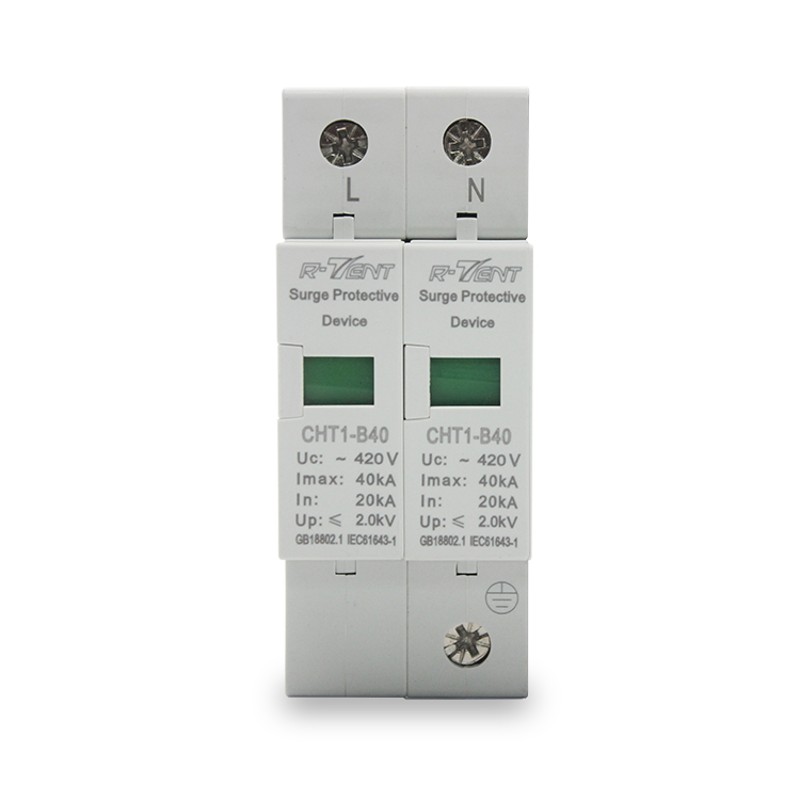 浪涌保护器 家用防雷器220V 2P/40KA急速防雷 避雷器电涌开关包邮
