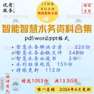 2024智能智慧水务AI技术解决方案例供水利数字信息白皮书标准规范