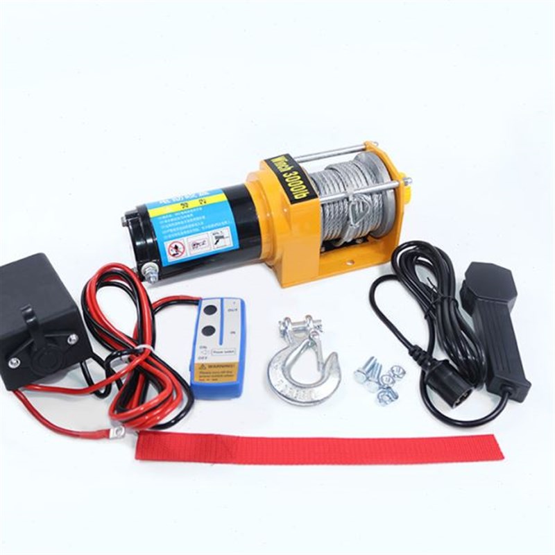 12V/24v/48v 30u00磅钢丝绳越野车绞盘小游艇电动汽车绞盘供应