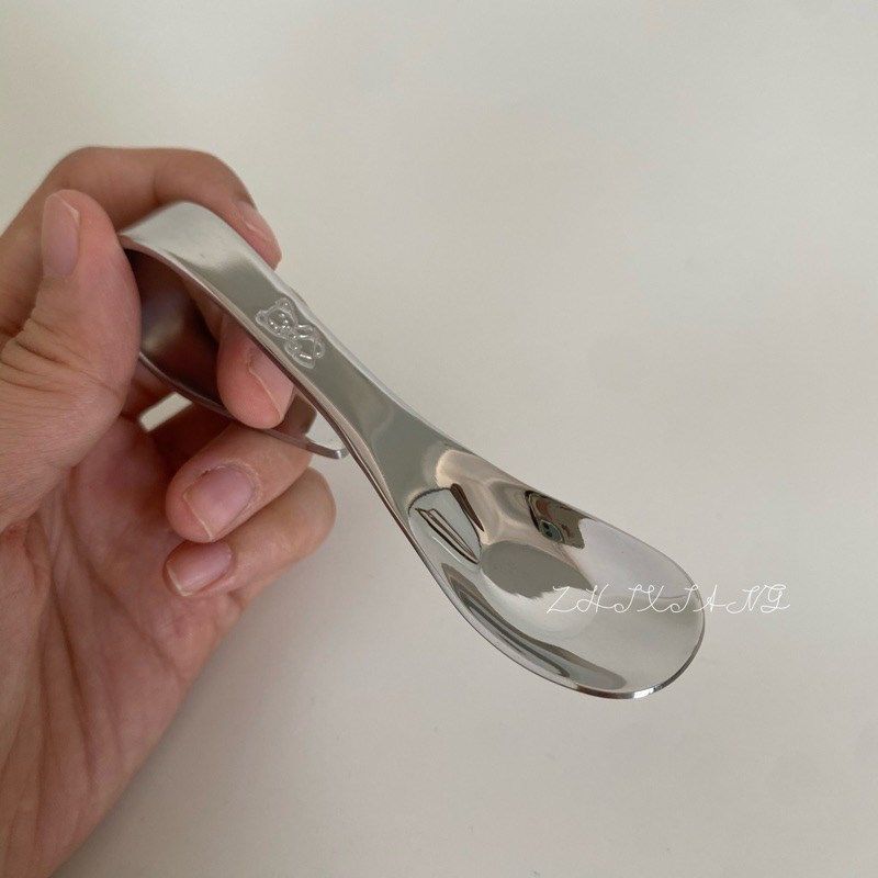 Fam平替316不锈钢加深儿童宝宝自主进食叉勺甜品弯柄辅食元宝勺子,婴童用品,儿童勺,淘宝优惠券,粉丝福利购,淘宝优惠卷