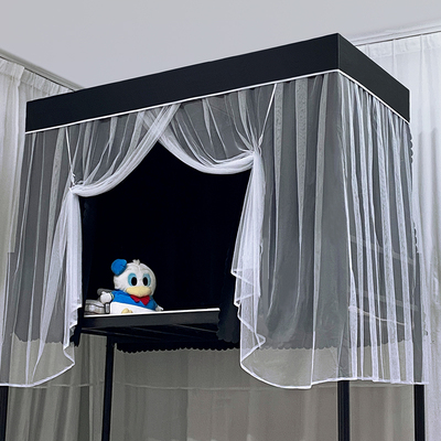 大学生宿舍床帘强遮光加厚全包蚊帐一体式寝室上铺下铺.可伸缩支