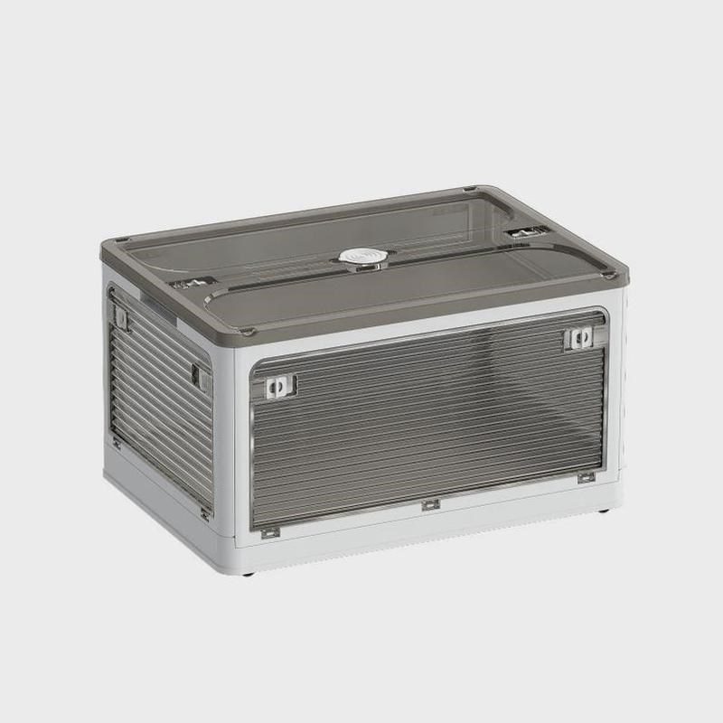 户外透明露营五开门折叠收纳y箱车载后备储物箱家居带滑轮整理箱