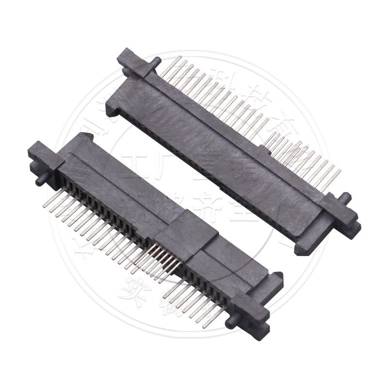 SAS29P母座1D80单排直插带柱