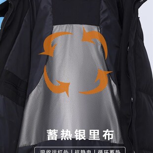 情侣宽松爆款 反季 过膝加厚2023新款 黑色羽绒服i男女冬季 中 超长款