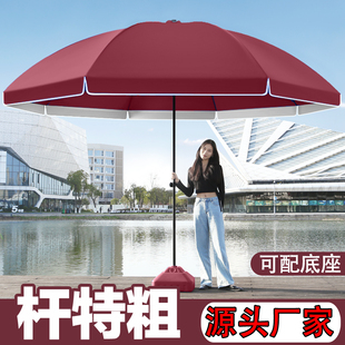 遮阳伞太阳伞户外摆摊o大型圆形沙滩室外地摊伞做生意庭院商用大
