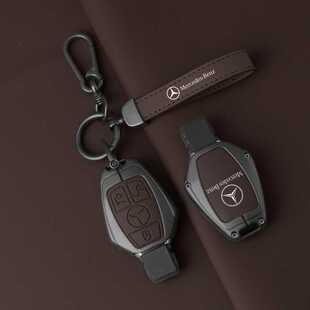 适用奔驰c200l车钥匙套A180老款GLA200扣GLC260金属B200保护壳包