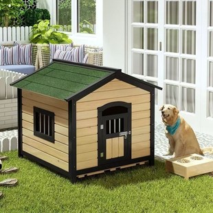 保暖移动狗窝大x型犬狗笼夏季 实木户外冬季 防水防雨猫窝户外宠物