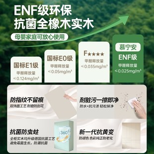 定制全橡木实木衣柜新款 免V拉手主卧大衣橱 2024爆款 奶油风分段式