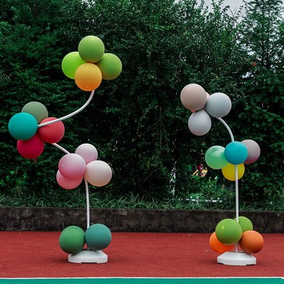 开业气球造型路引弧形气球支架可塑形立柱结婚婚礼布置软管带底座