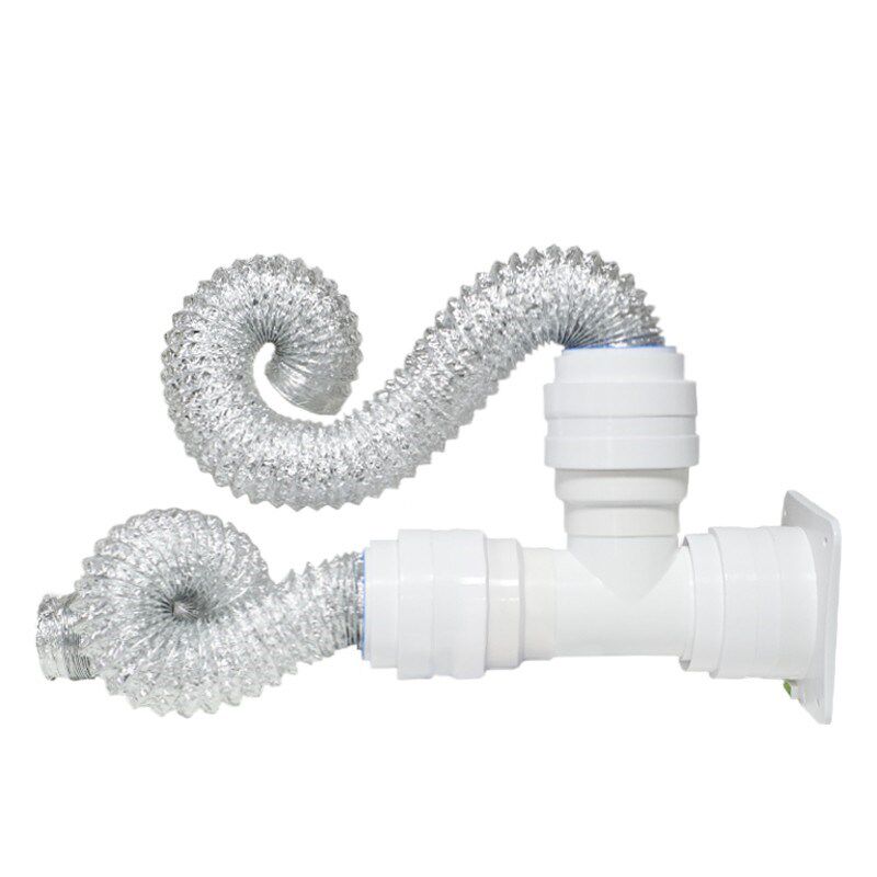 Y型80三通双止逆阀管道阀75/110PVC管铝箔软管100分流分岔化妆间