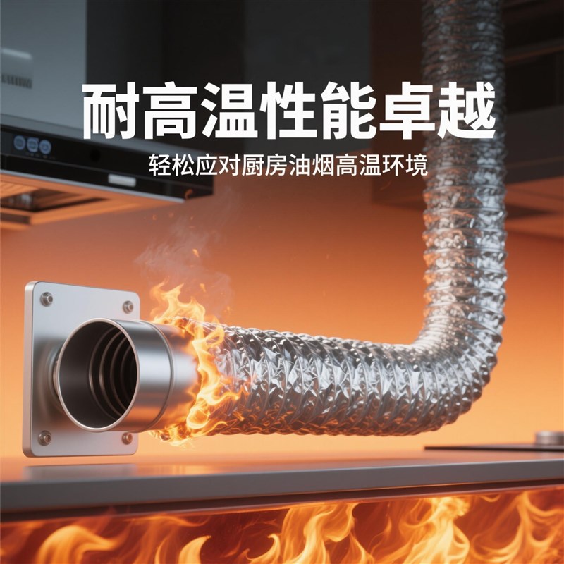 油烟机排烟管铝箔烟道管不锈钢排烟管道180mm排气管软管排风管