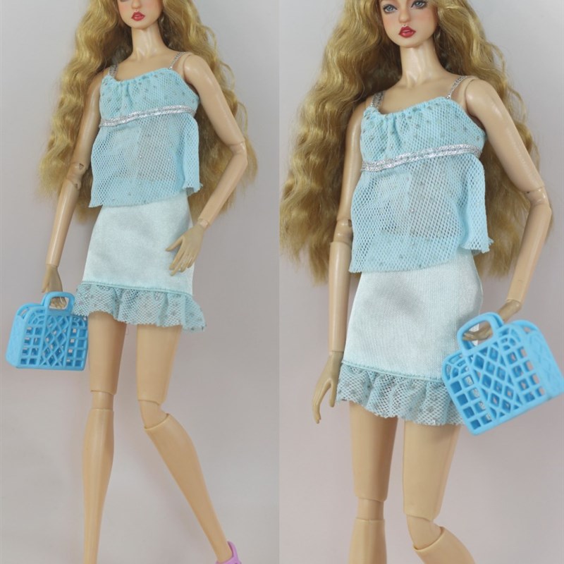 6分30厘米换装洋娃娃玩具衣服休闲衣套装外套多件套装小女孩礼物9