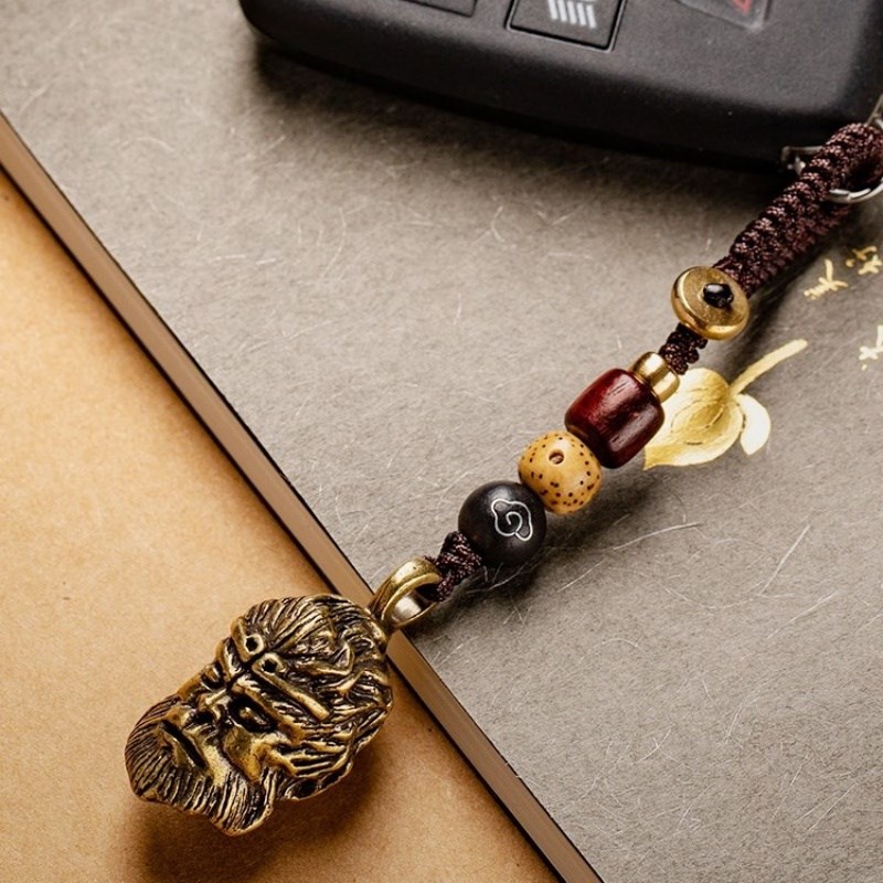 黑神话悟空周边齐天大圣黄铜吊坠钥匙扣斗战胜佛汽车钥匙链男女款