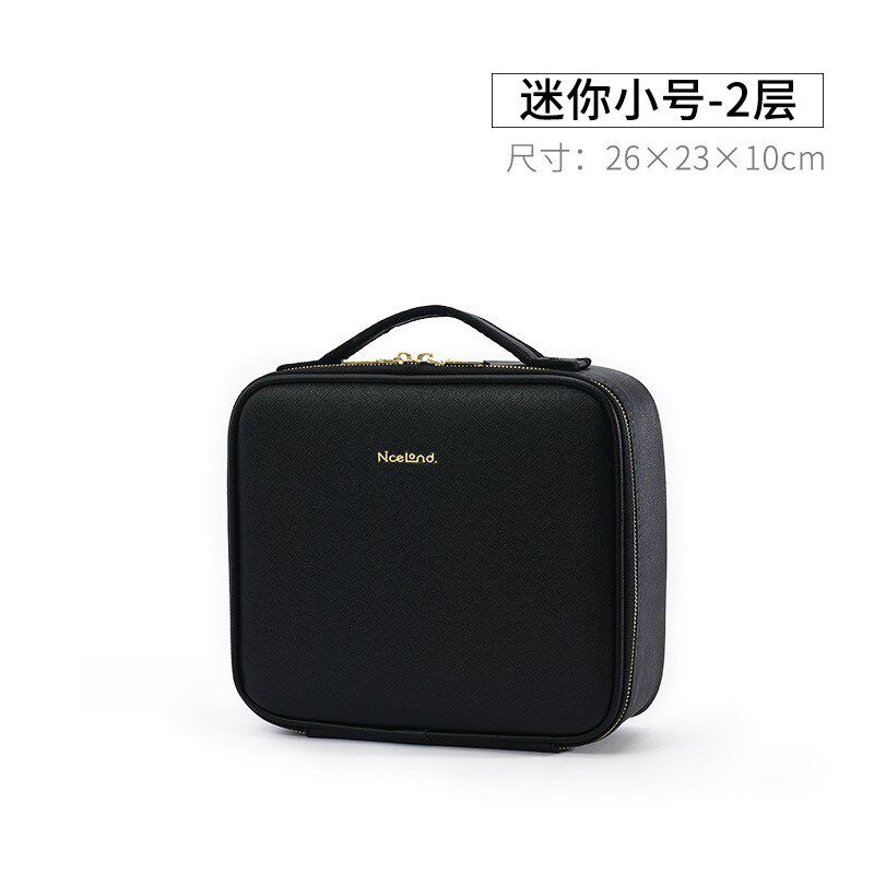 高端皮质化妆包女便携大容量专业化妆师跟妆品收纳包纹绣工具箱