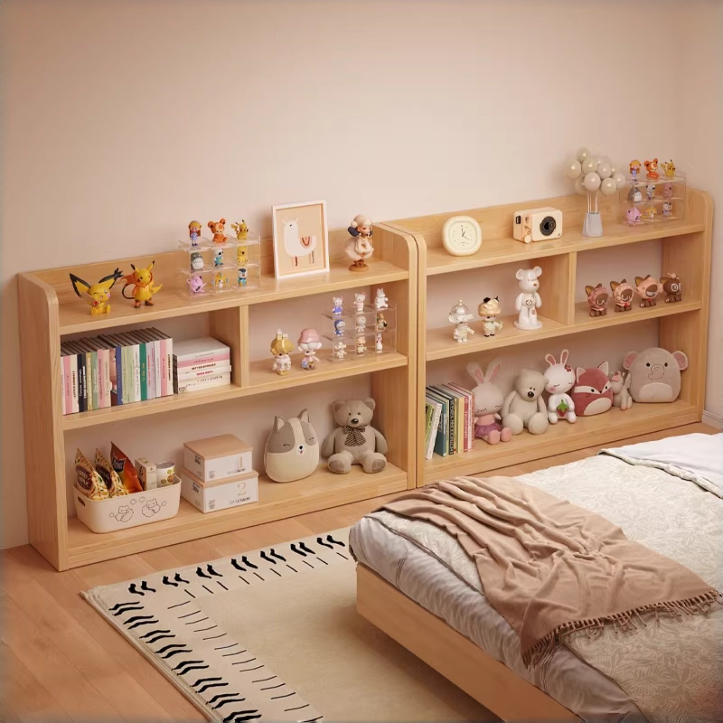 实木书架床边置物架超薄墙边小窄柜卧室床头过道收纳架夹缝矮书柜,住宅家具,组合书柜,淘宝优惠券,粉丝福利购,淘宝优惠卷