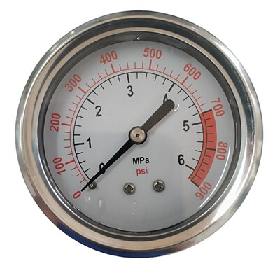 现货舜寰注油压力表SHLLJ耐震耐腐蚀psi Mpa水处理不锈钢径竖轴背